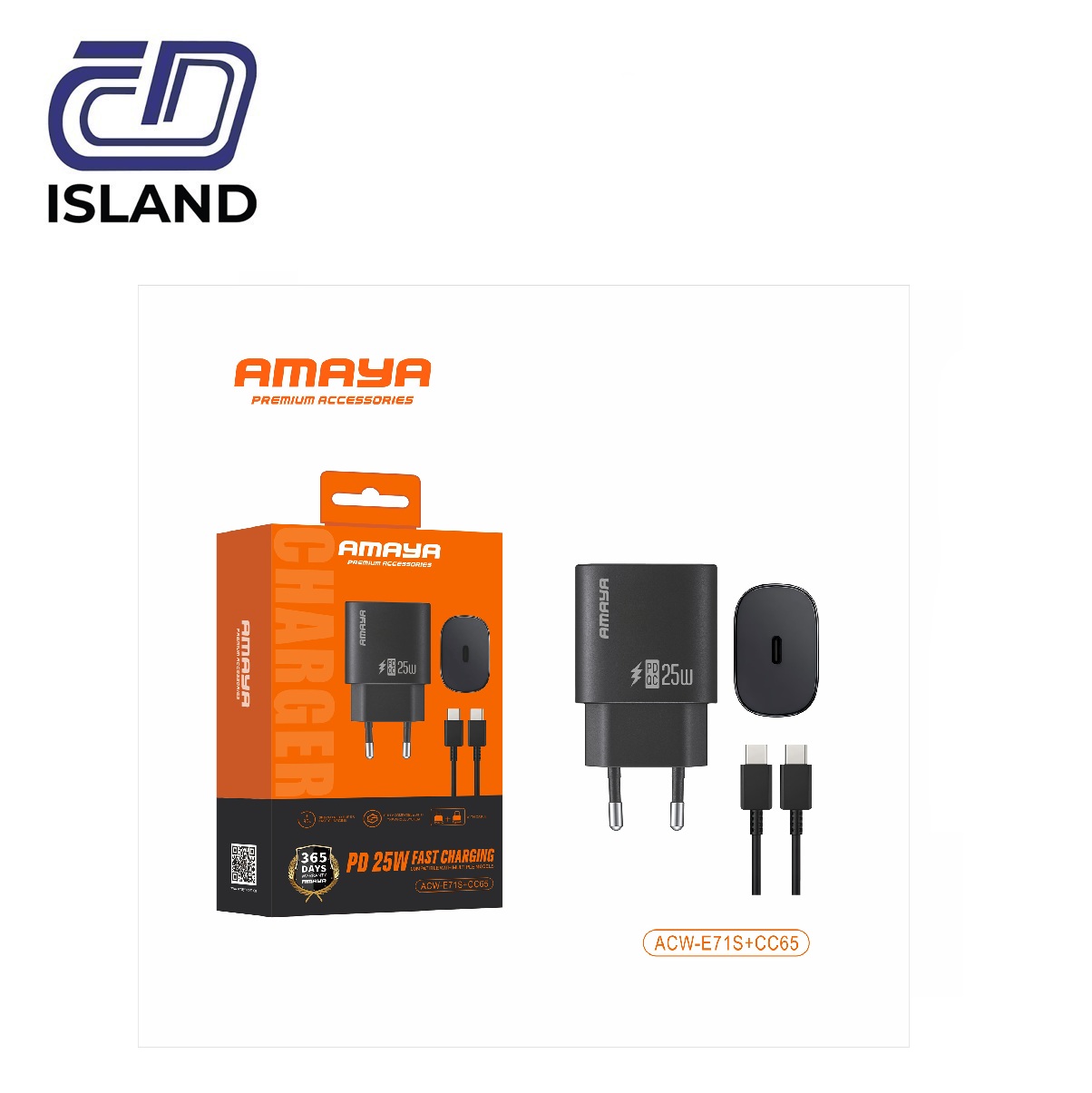 ​Amaya Type-C 25W ACW E71S CC Charger